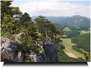 Blick in die Peilsteinwände