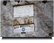 Gedenktafel Mirafälle